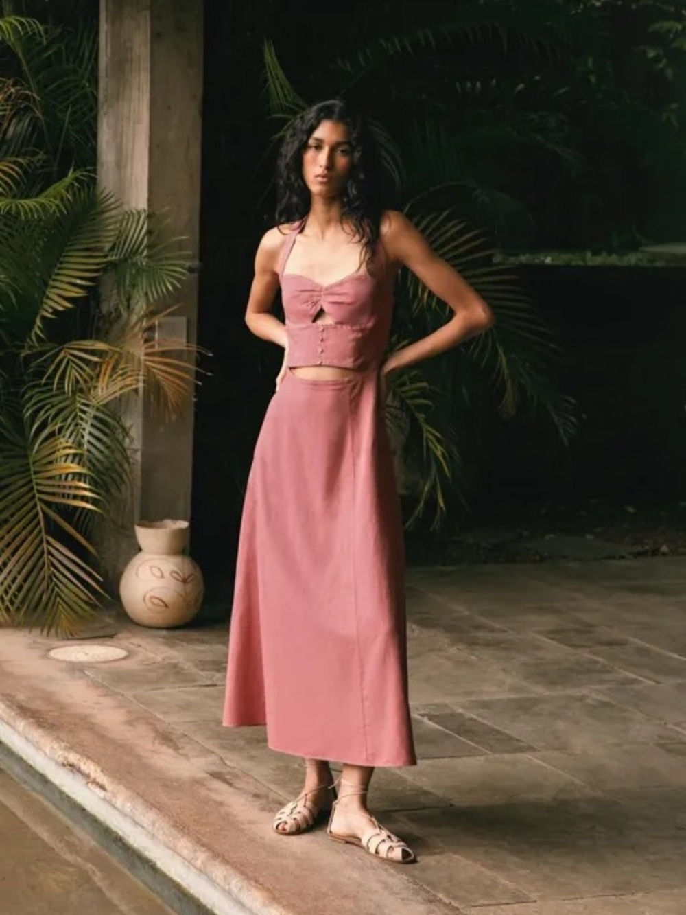 Zara Rose-Mauve Maxi Dress